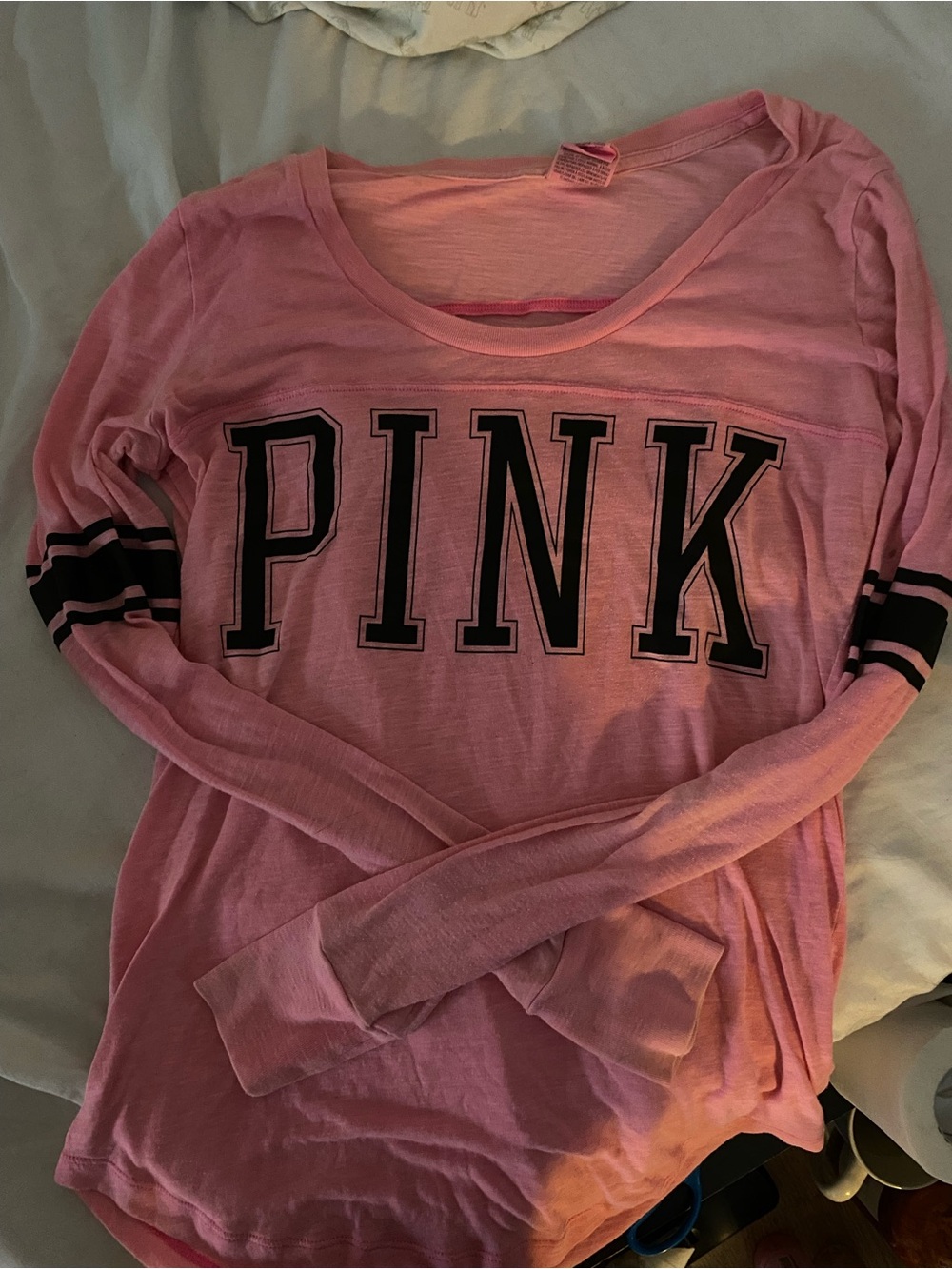 PINK Victoria's Secret Light Pink Logo Tee - Pink Tag